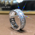 Factory price chic diamond ring women jewelry with CVD CZ Moissanite